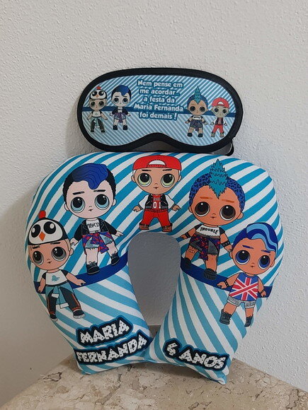 Almofada de Pescoço + Tapa Olho Personalizados