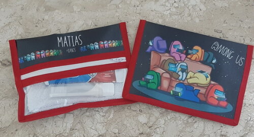 Necessarie de Lona com Visor com Kit Higiene