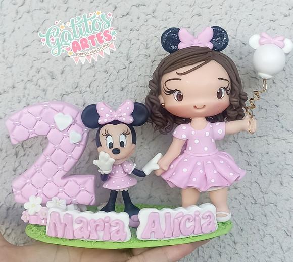 Topo de Bolo Minnie