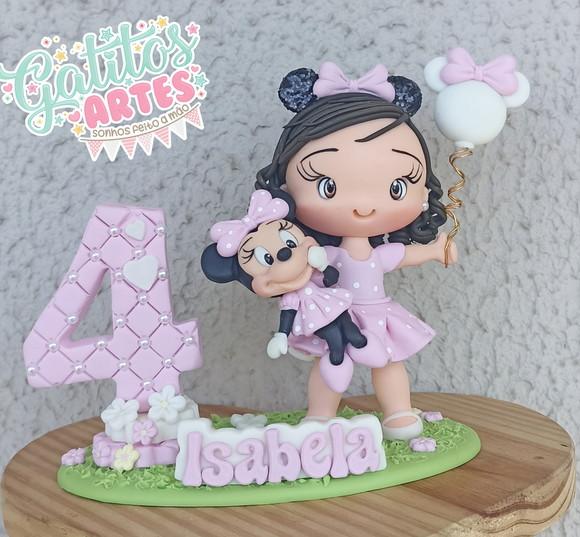 Topo de Bolo Minnie
