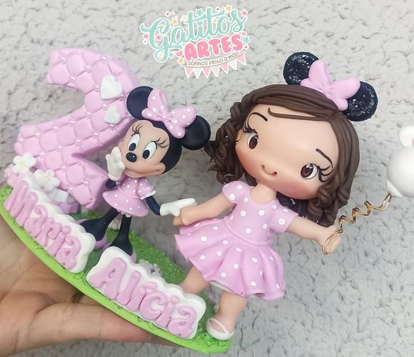 Topo de Bolo Minnie