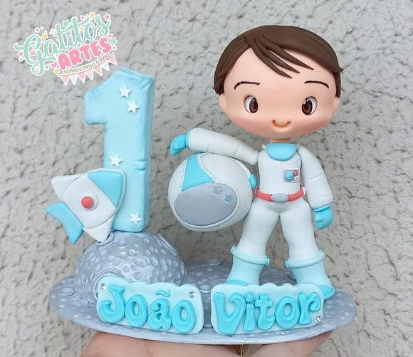 Topo de Bolo Astronauta