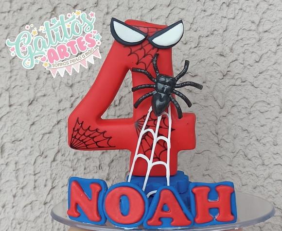 Vela Homem Aranha com nome