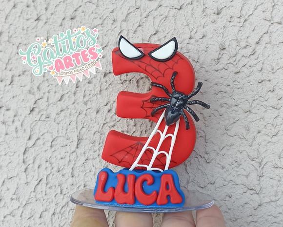 Vela Homem Aranha com nome