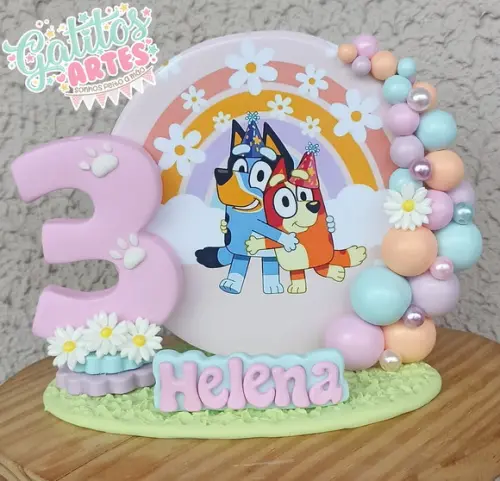 Vela Cenário Bluey (menina)