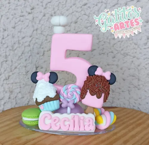 Vela Minnie Confeiteira