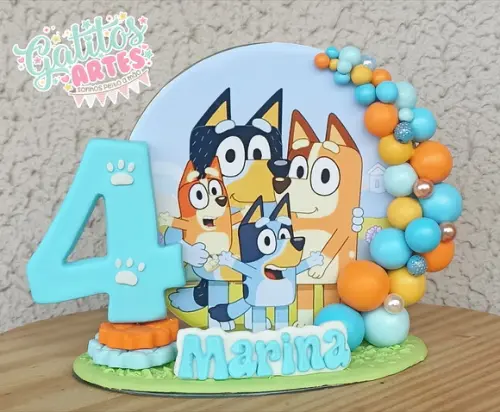 Vela Cenário Bluey e Bingo