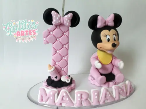 Topo de bolo Minnie Baby
