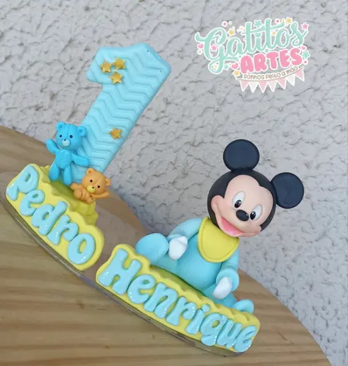 Topo de Bolo Mickey Baby