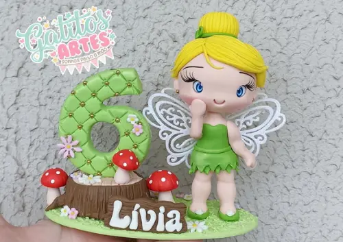 Topo de Bolo Tinker Bell