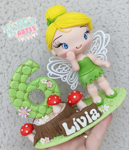 Topo de Bolo Tinker Bell