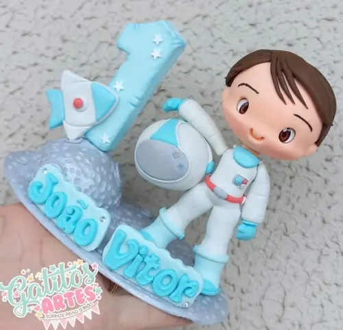 Topo de Bolo Astronauta