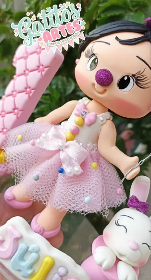Topo De Bolo Circo Rosa