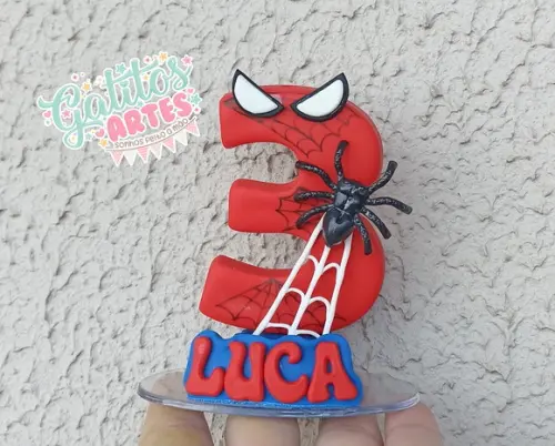 Vela Homem Aranha com nome