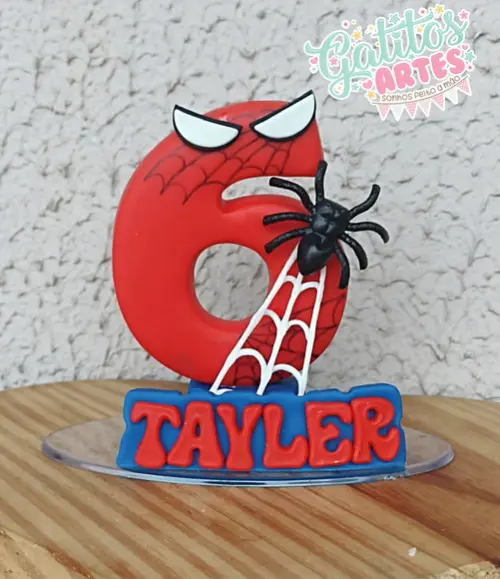 Vela Homem Aranha com nome