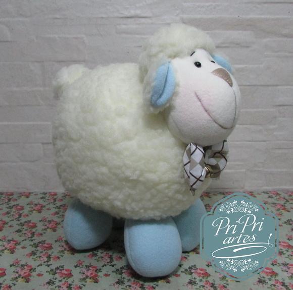 Cordeirinho Bola Blue Tamanho 20cm de Altura