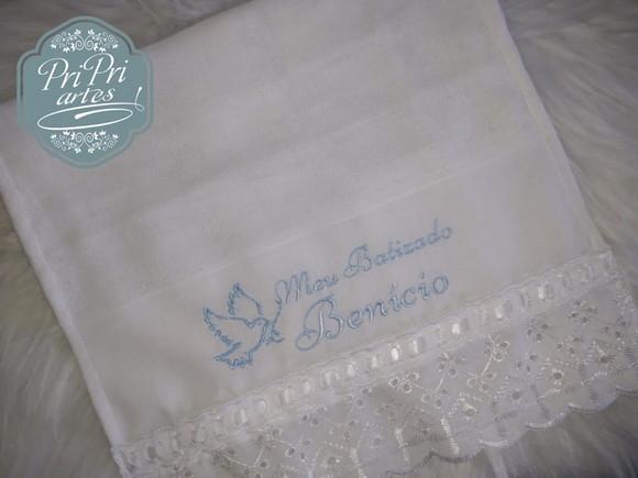kit toalhinha e fralda de boca batizado