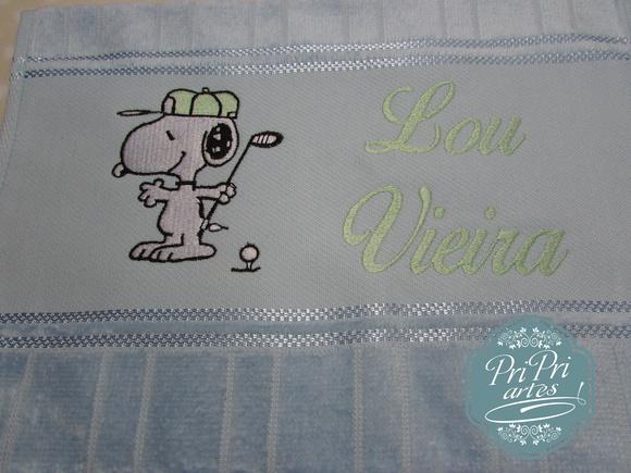 Toalha Bordada Snoopy