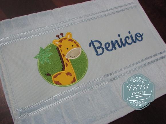 Toalha Bordada Tema Safari