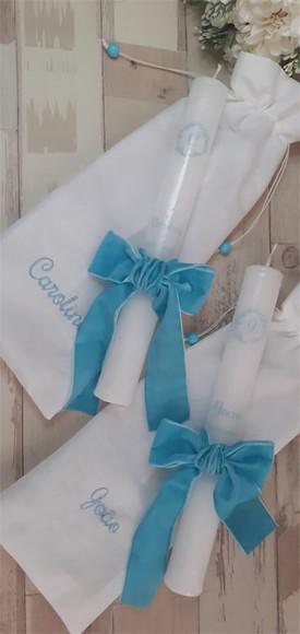 Vela de Batismo Personalizada Estilo Europeu
