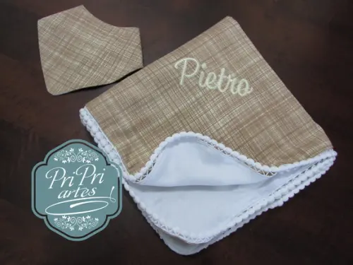 Cueiro/Manta Personalizado e bandana impermeável