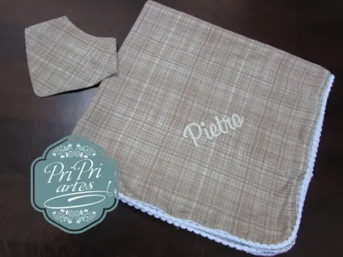 Cueiro/Manta Personalizado e bandana impermeável
