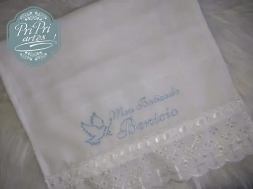 kit toalhinha e fralda de boca batizado