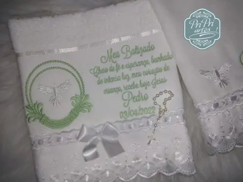 kit toalhinha e fralda de boca batizado