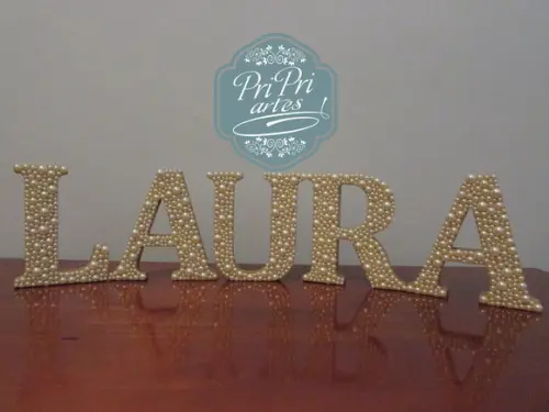 Letra Decorativa Pérola 12 cm Altura