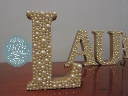 Letra Decorativa Pérola 12 cm Altura