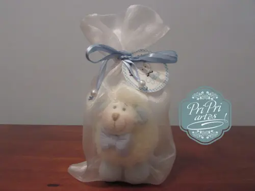 Mini ovelhinha bola 10cm de altura