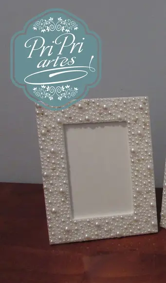 porta retrato Pérolas