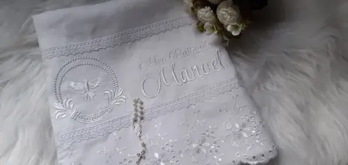 Toalha Batizado de Linho