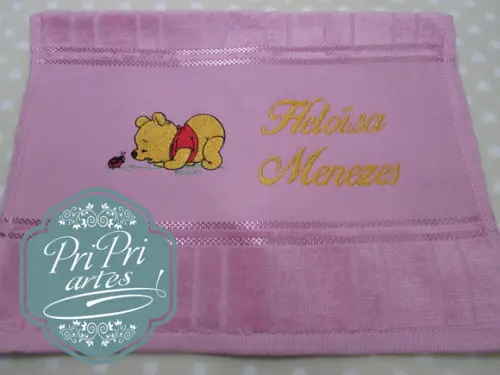 Toalha Bordada Ursinho Pooh Baby