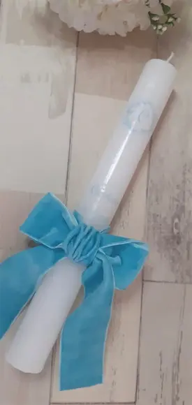 Vela de Batismo Personalizada Estilo Europeu