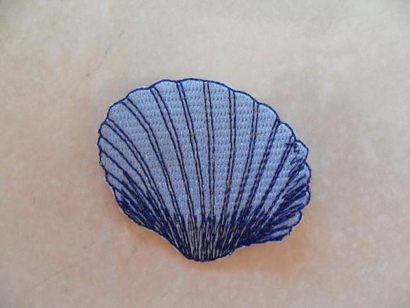 Patch Bordado Termocolante Concha do Mar Ii