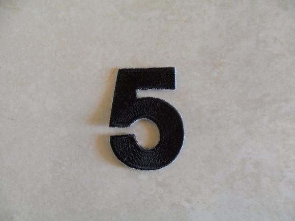 Patch Bordado Termocolante Número Cinco