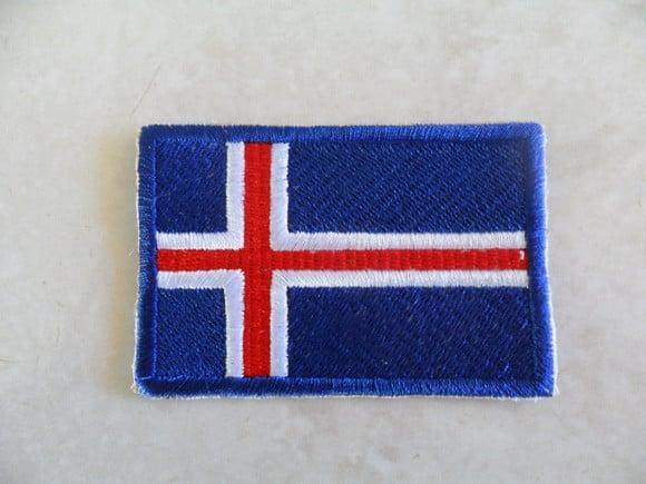 Patch Bordado Termocolante Bandeira da Islândia