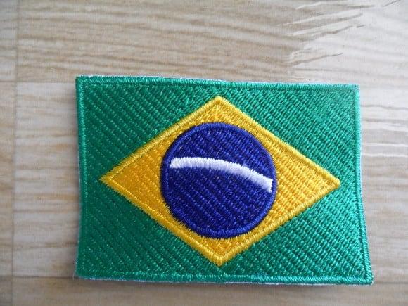 Patch Bordado Termocolante Bandeira do Brasil