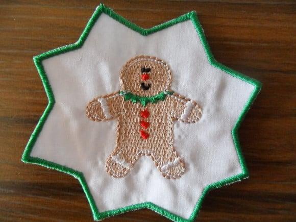 Patch Bordado Termocolante Biscoito De Natal Moldura