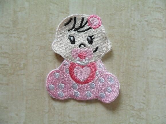 Patch Bordado Termocolante Bebê Menina