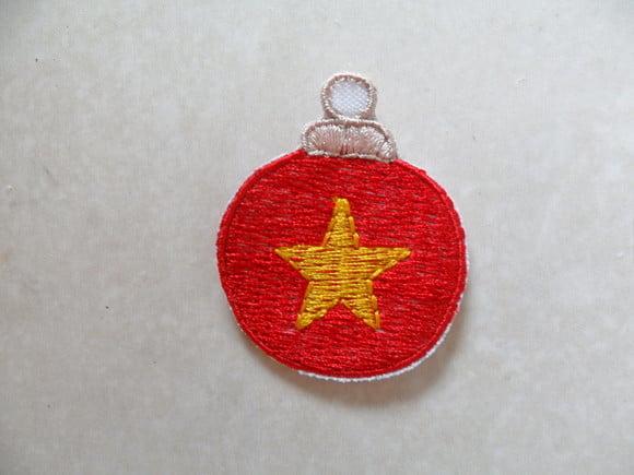 Patch Bordado Termocolante Bola Natal