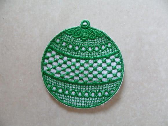 Patch Bordado Termocolante Bola Natal Verde