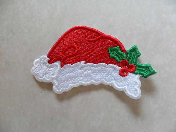 Patch Bordado Termocolante Capuz Papai Noel