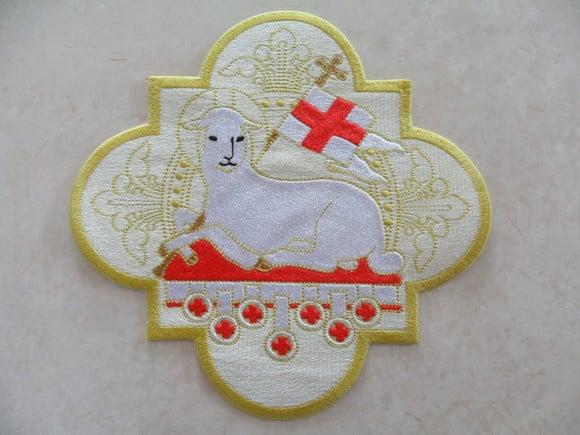 Patch Bordado Termocolante Cordeiro de Deus Maior