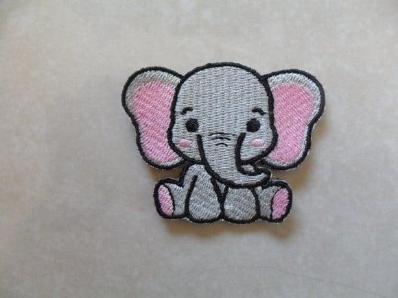 Patch Bordado Termocolante Elefante