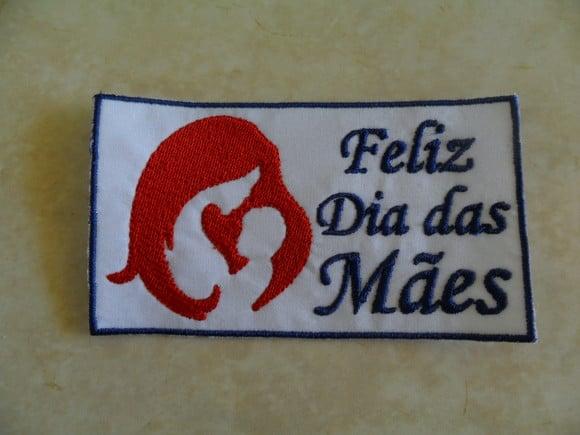 Patch Bordado Termocolante Feliz Dia Das Mães II