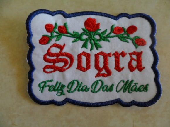 Patch Bordado Termocolante Feliz Dia Das Mães Sogra