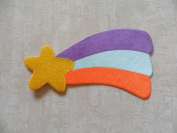 Patch Bordado Termocolante Estrela Cadente Maior
