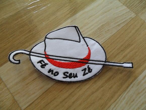 Patch Bordado Termocolante Fé No Seu Zé